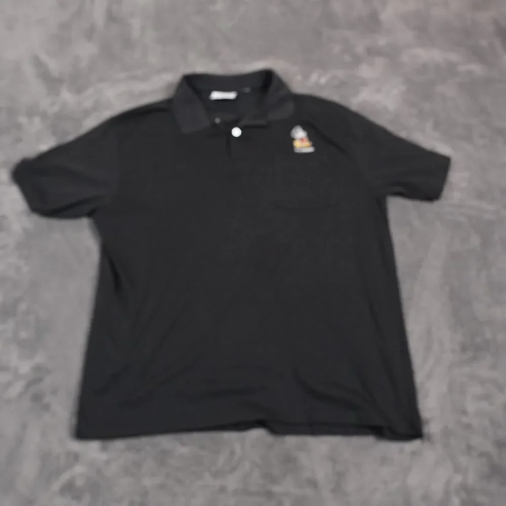 Vintage Florida Polo Shirt Mens Large Black Mickey Mouse 80s Velva Sheen Logo‎
